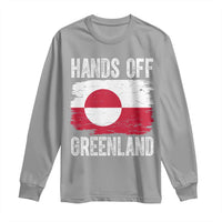 Hands Off Greenland Long Sleeve Shirt Distressed Flag Resist Political Protest