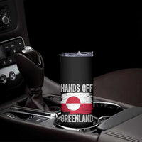 Hands Off Greenland Skinny Tumbler Distressed Flag Resist Political Protest