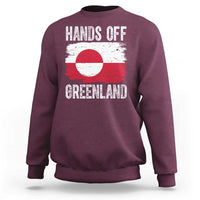 Hands Off Greenland Sweatshirt Distressed Flag Resist Political Protest