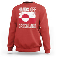 Hands Off Greenland Sweatshirt Distressed Flag Resist Political Protest
