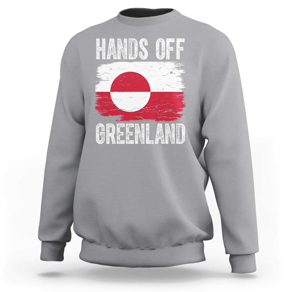 Hands Off Greenland Sweatshirt Distressed Flag Resist Political Protest