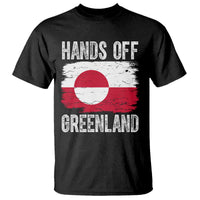 Hands Off Greenland T Shirt Distressed Flag Resist Political Protest