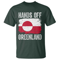 Hands Off Greenland T Shirt Distressed Flag Resist Political Protest