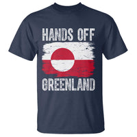 Hands Off Greenland T Shirt Distressed Flag Resist Political Protest