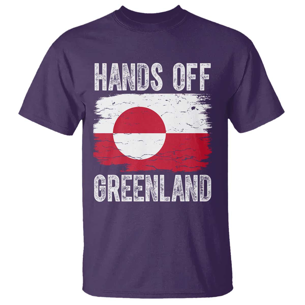 Hands Off Greenland T Shirt Distressed Flag Resist Political Protest