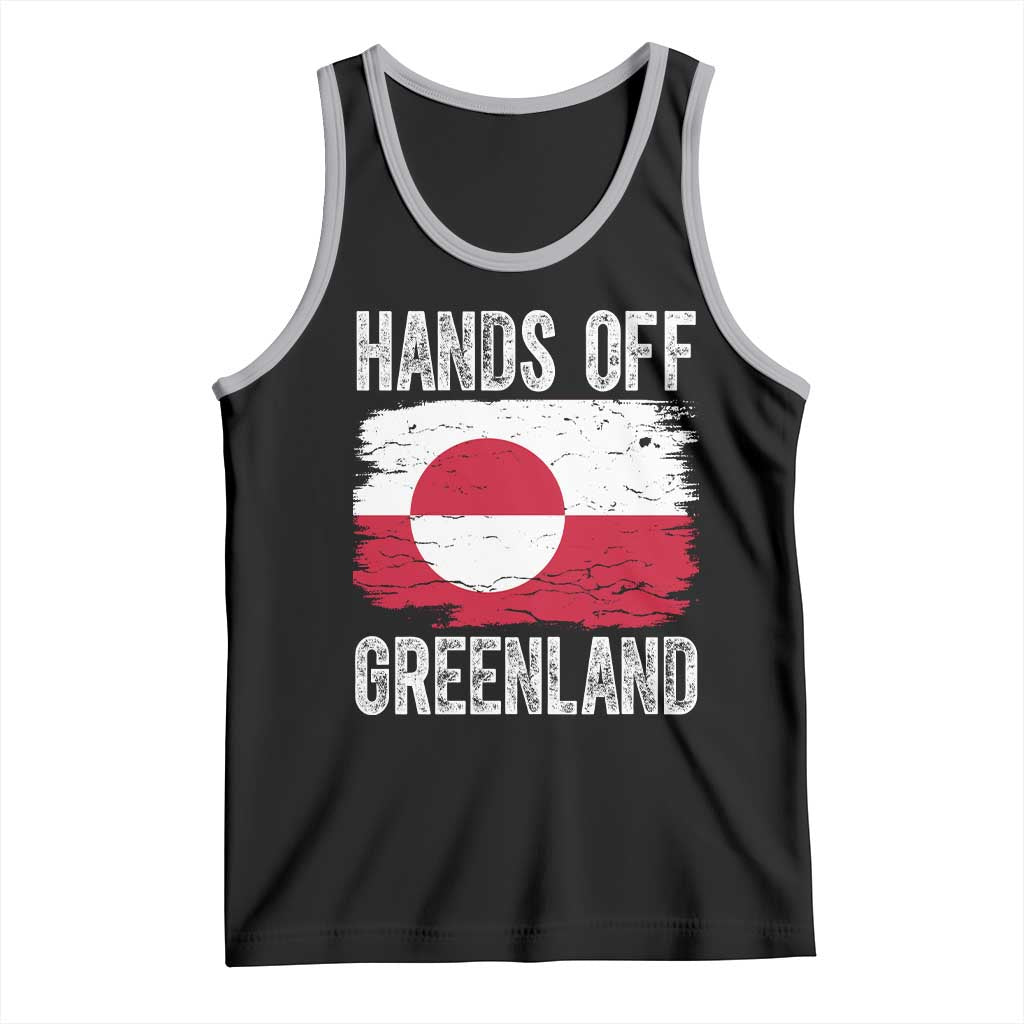 Hands Off Greenland Tank Top Distressed Flag Resist Political Protest