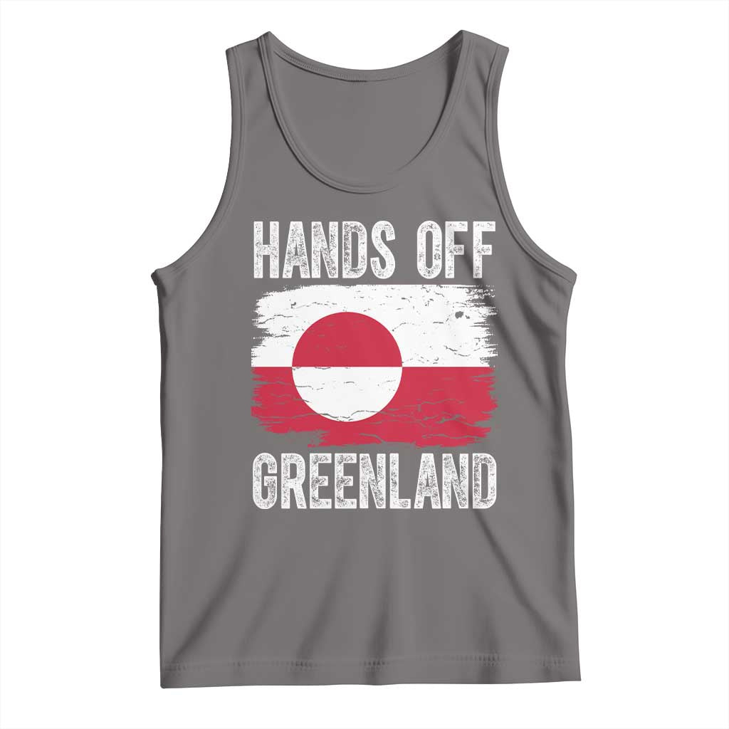 Hands Off Greenland Tank Top Distressed Flag Resist Political Protest