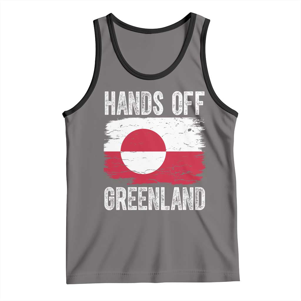 Hands Off Greenland Tank Top Distressed Flag Resist Political Protest