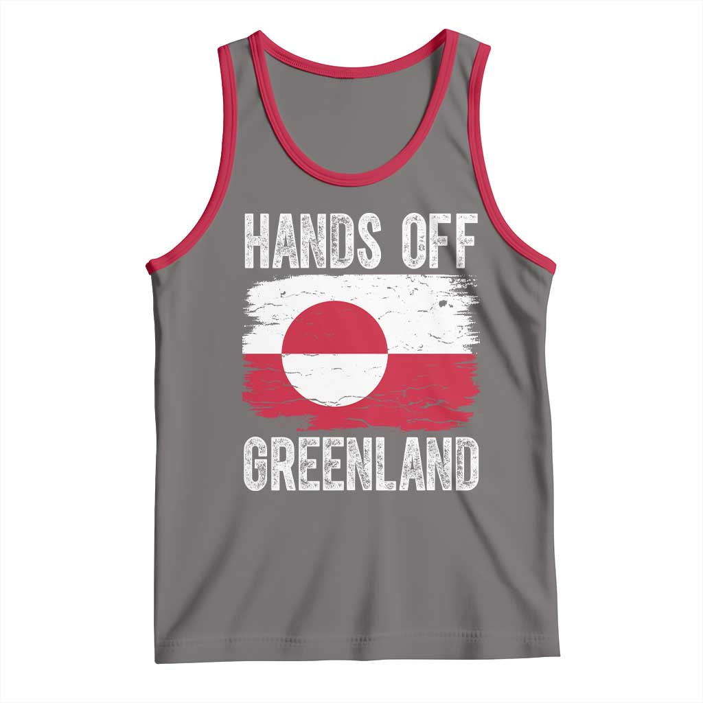 Hands Off Greenland Tank Top Distressed Flag Resist Political Protest