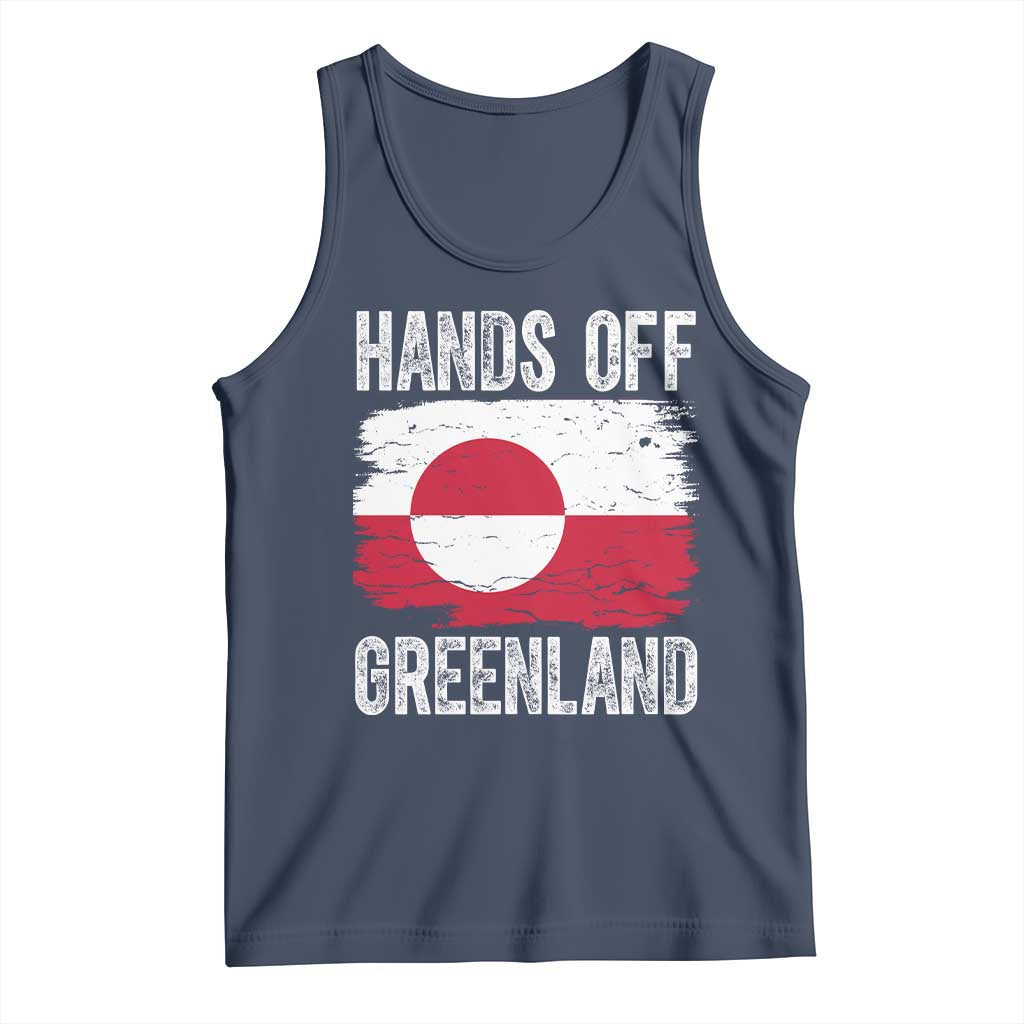 Hands Off Greenland Tank Top Distressed Flag Resist Political Protest