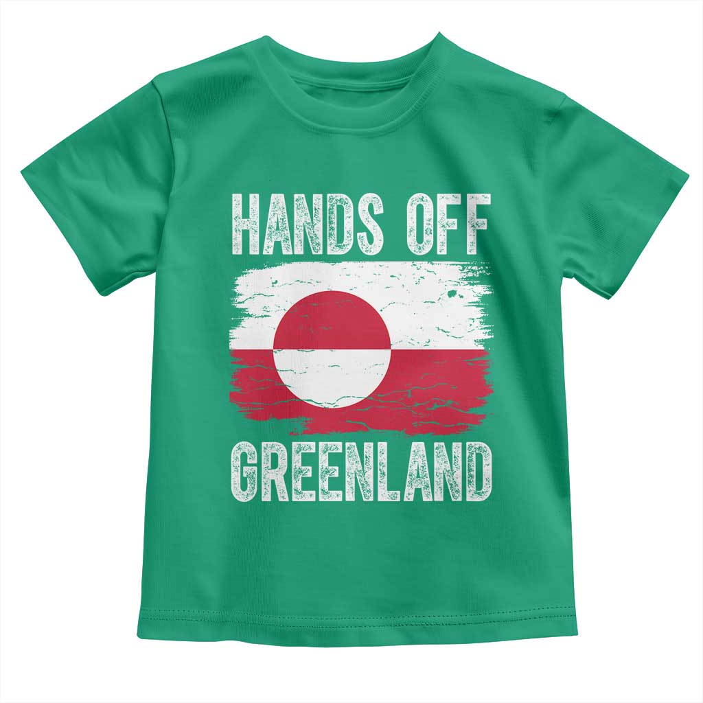 Hands Off Greenland Toddler T Shirt Distressed Flag Resist Political Protest