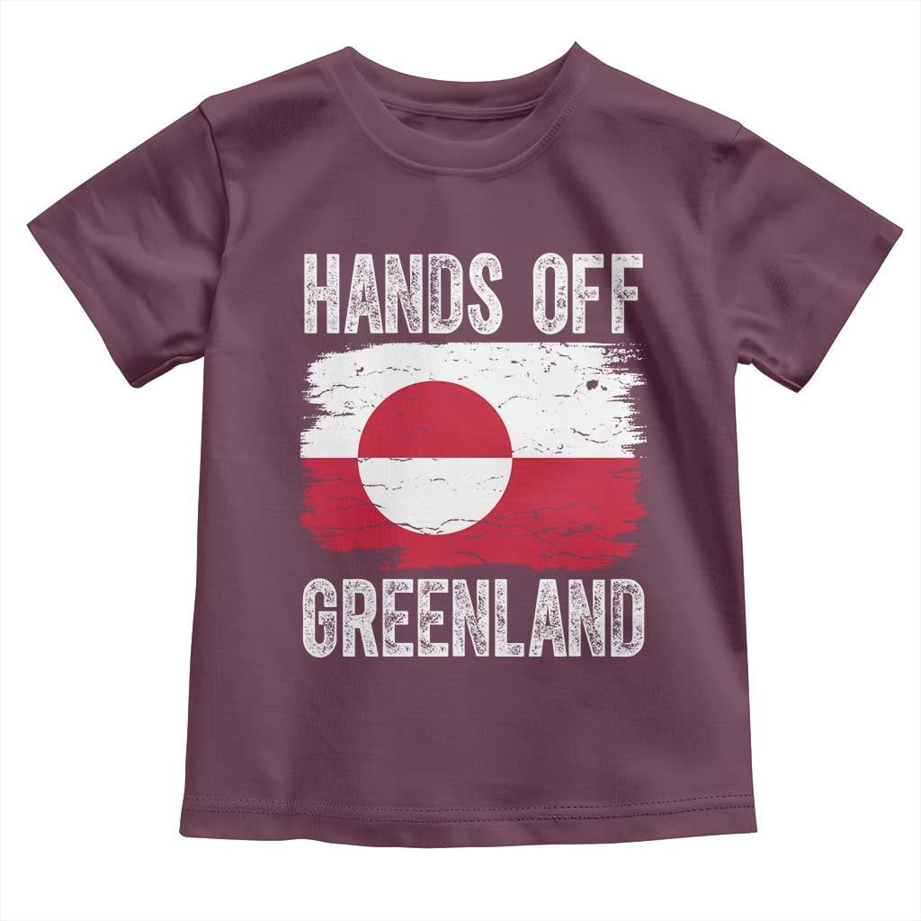 Hands Off Greenland Toddler T Shirt Distressed Flag Resist Political Protest