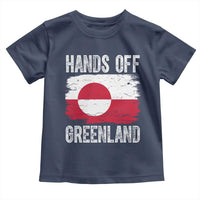 Hands Off Greenland Toddler T Shirt Distressed Flag Resist Political Protest