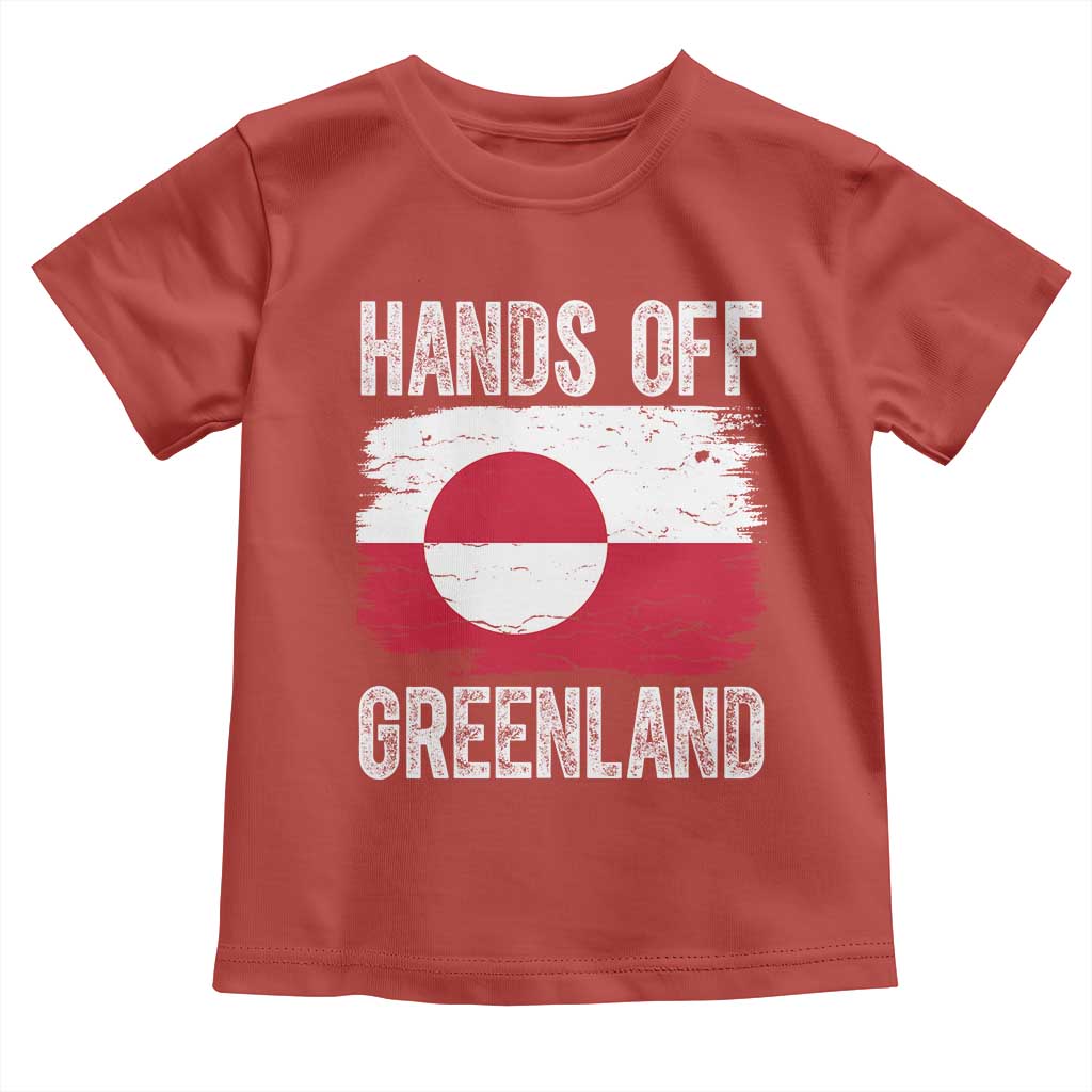 Hands Off Greenland Toddler T Shirt Distressed Flag Resist Political Protest