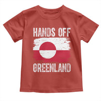 Hands Off Greenland Toddler T Shirt Distressed Flag Resist Political Protest