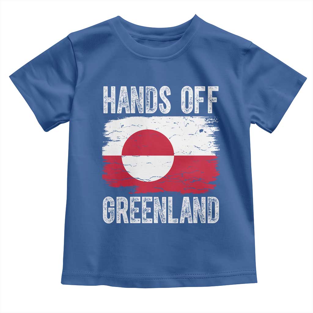 Hands Off Greenland Toddler T Shirt Distressed Flag Resist Political Protest