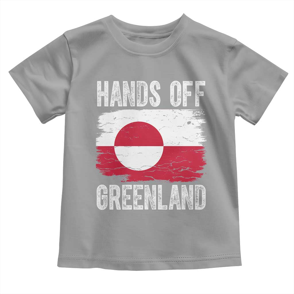 Hands Off Greenland Toddler T Shirt Distressed Flag Resist Political Protest