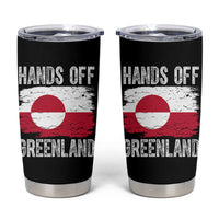 Hands Off Greenland Tumbler Cup Distressed Flag Resist Political Protest