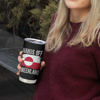 Hands Off Greenland Tumbler Cup Distressed Flag Resist Political Protest