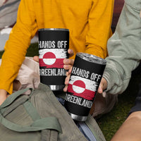 Hands Off Greenland Tumbler Cup Distressed Flag Resist Political Protest