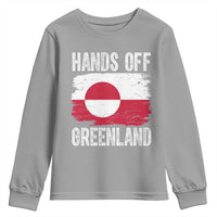 Hands Off Greenland Youth Sweatshirt Distressed Flag Resist Political Protest