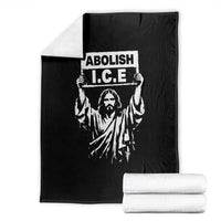 Jesus Abolish Ice Protest Throw Blanket Religious Faith Justice and Freedom Resistance