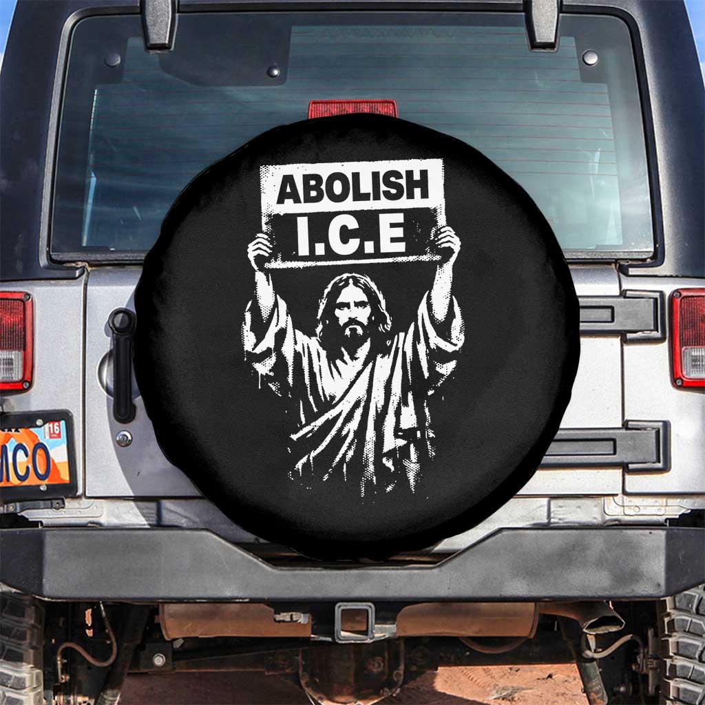 Jesus Abolish Ice Protest Spare Tire Cover Religious Faith Justice and Freedom Resistance