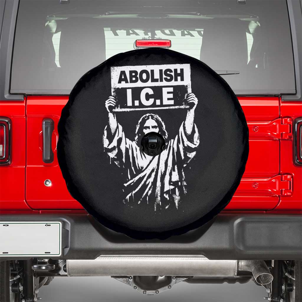 Jesus Abolish Ice Protest Spare Tire Cover Religious Faith Justice and Freedom Resistance
