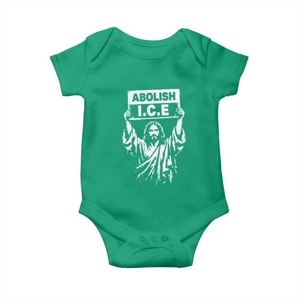 Jesus Abolish Ice Protest Baby Onesie Religious Faith Justice and Freedom Resistance