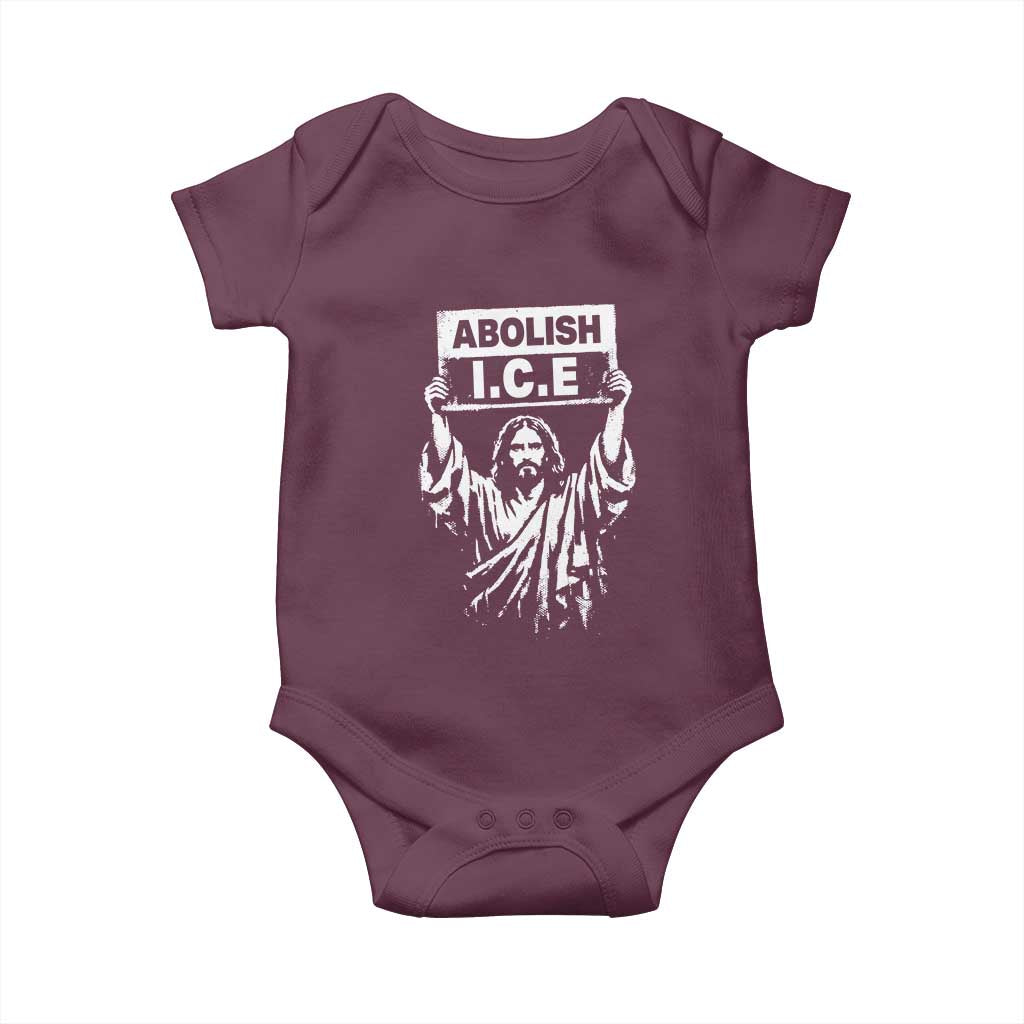 Jesus Abolish Ice Protest Baby Onesie Religious Faith Justice and Freedom Resistance