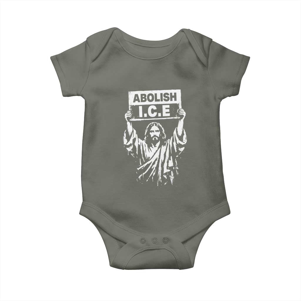 Jesus Abolish Ice Protest Baby Onesie Religious Faith Justice and Freedom Resistance