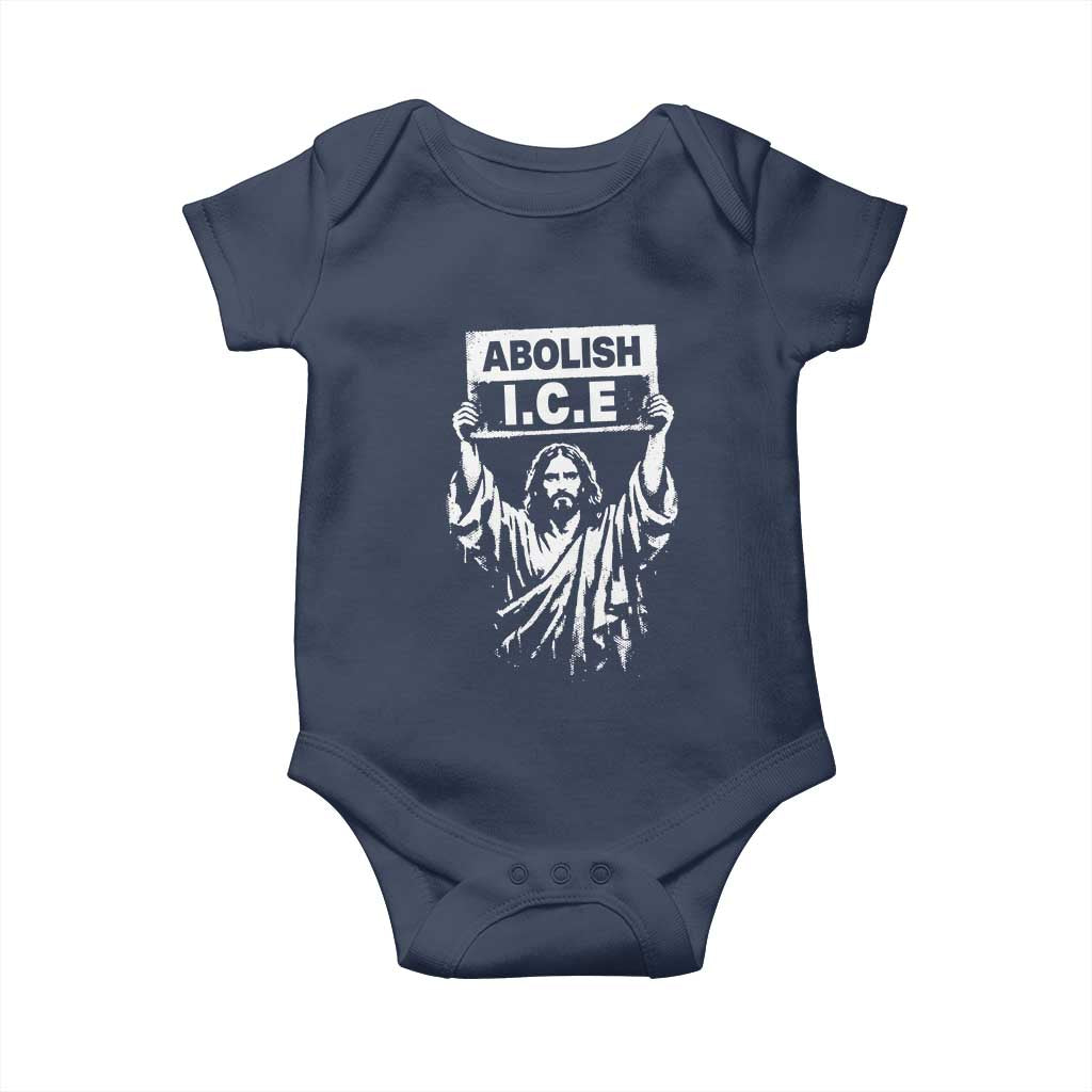 Jesus Abolish Ice Protest Baby Onesie Religious Faith Justice and Freedom Resistance