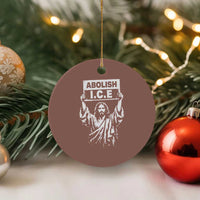 Jesus Abolish Ice Protest Ceramic Ornament Religious Faith Justice and Freedom Resistance