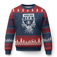 Jesus Abolish Ice Protest Ugly Christmas Sweater Religious Faith Justice and Freedom Resistance