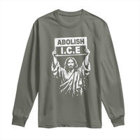 Jesus Abolish Ice Protest Long Sleeve Shirt Religious Faith Justice and Freedom Resistance