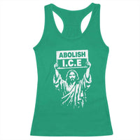 Jesus Abolish Ice Protest Racerback Tank Top Religious Faith Justice and Freedom Resistance
