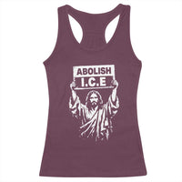 Jesus Abolish Ice Protest Racerback Tank Top Religious Faith Justice and Freedom Resistance