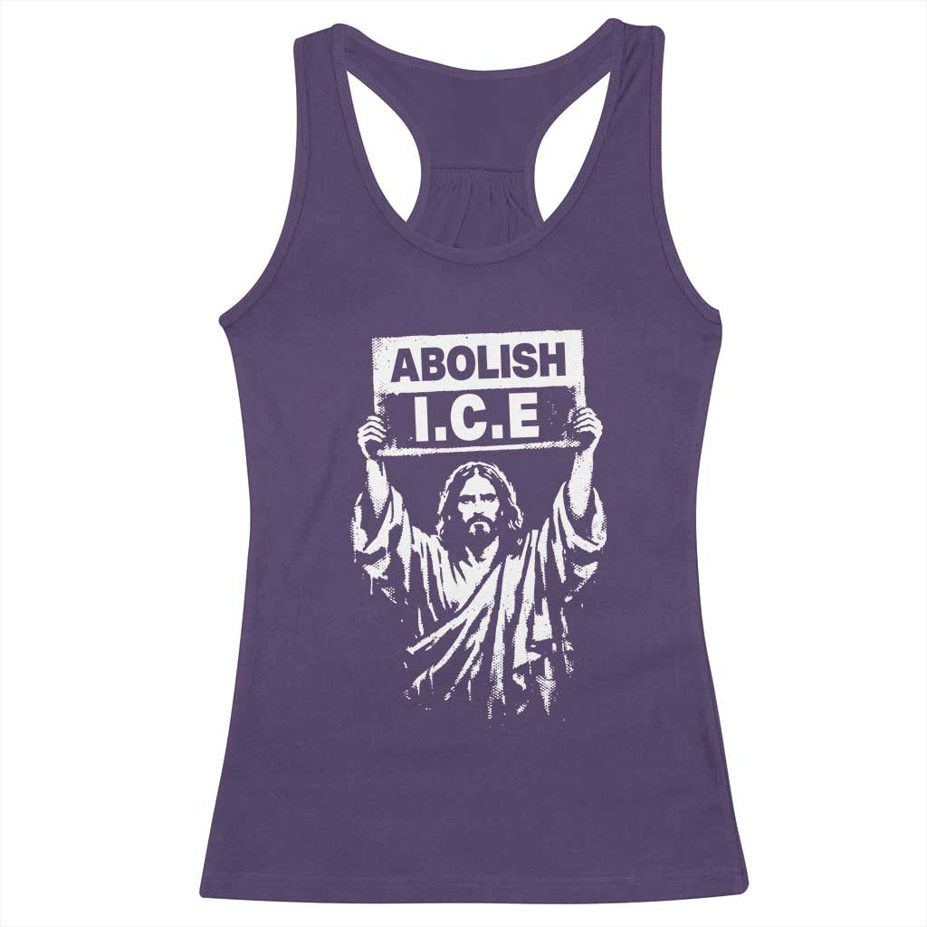 Jesus Abolish Ice Protest Racerback Tank Top Religious Faith Justice and Freedom Resistance
