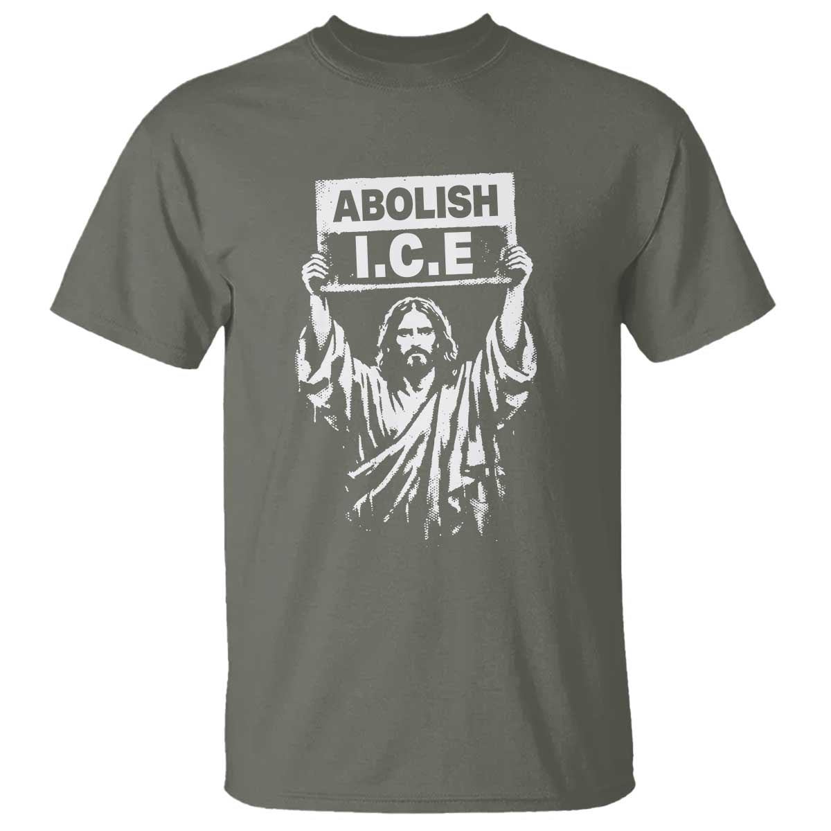 Jesus Abolish Ice Protest T Shirt Religious Faith Justice and Freedom Resistance