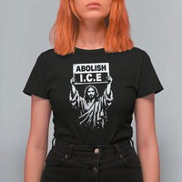 Jesus Abolish Ice Protest T Shirt For Women Religious Faith Justice and Freedom Resistance