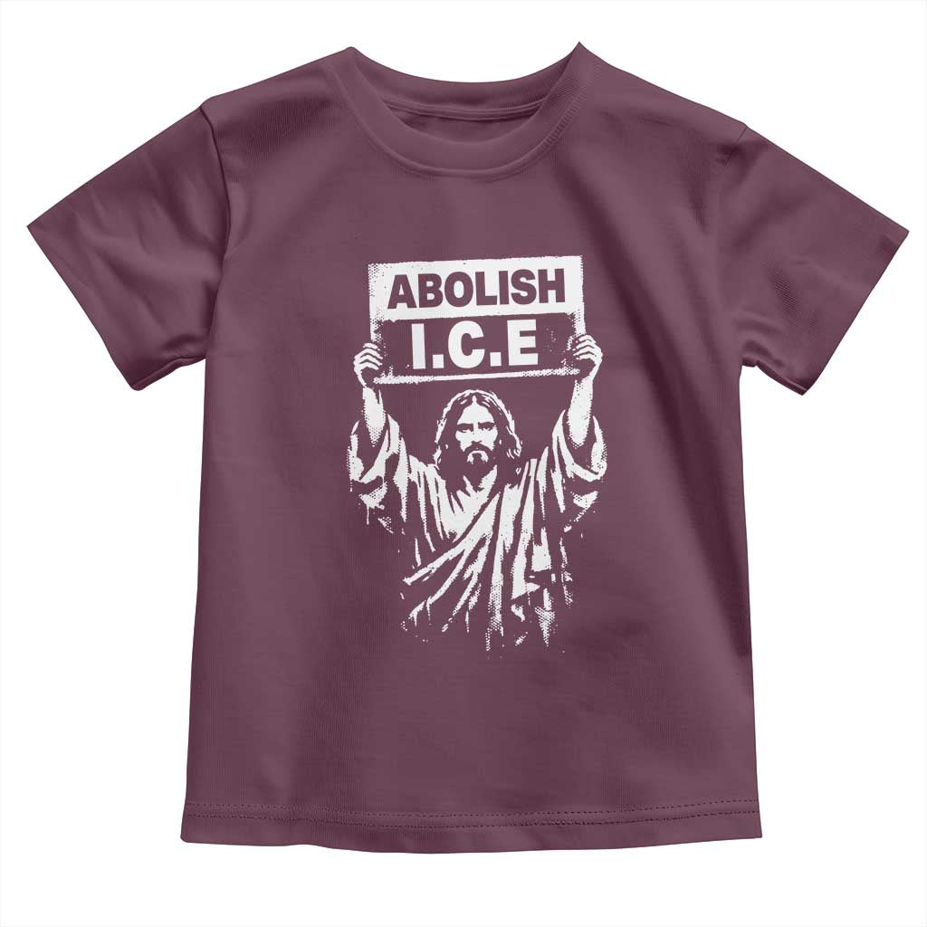 Jesus Abolish Ice Protest Toddler T Shirt Religious Faith Justice and Freedom Resistance