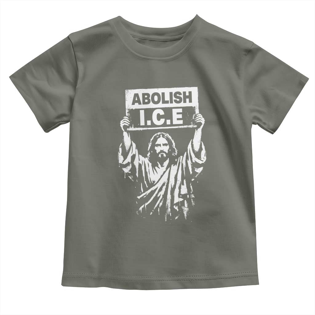Jesus Abolish Ice Protest Toddler T Shirt Religious Faith Justice and Freedom Resistance