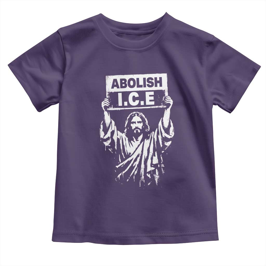 Jesus Abolish Ice Protest Toddler T Shirt Religious Faith Justice and Freedom Resistance