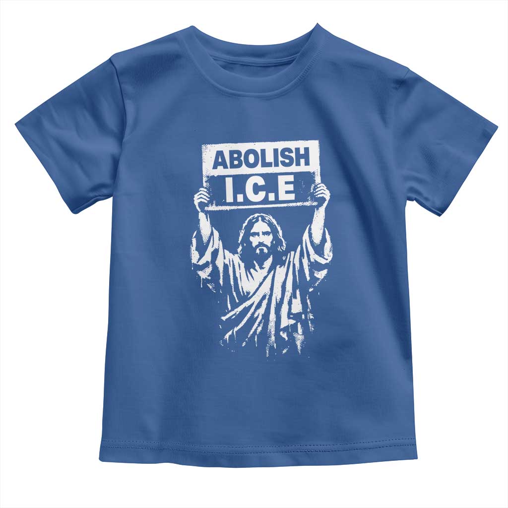 Jesus Abolish Ice Protest Toddler T Shirt Religious Faith Justice and Freedom Resistance