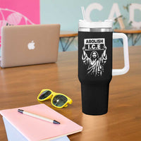 Jesus Abolish Ice Protest Tumbler With Handle Religious Faith Justice and Freedom Resistance