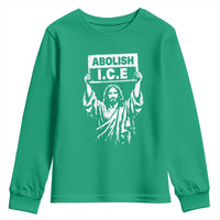 Jesus Abolish Ice Protest Youth Sweatshirt Religious Faith Justice and Freedom Resistance