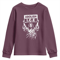 Jesus Abolish Ice Protest Youth Sweatshirt Religious Faith Justice and Freedom Resistance