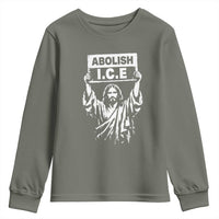 Jesus Abolish Ice Protest Youth Sweatshirt Religious Faith Justice and Freedom Resistance