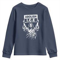 Jesus Abolish Ice Protest Youth Sweatshirt Religious Faith Justice and Freedom Resistance