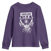 Jesus Abolish Ice Protest Youth Sweatshirt Religious Faith Justice and Freedom Resistance